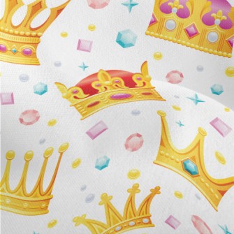 Cartoon Crown With Jewels Lightweight Performance Linen