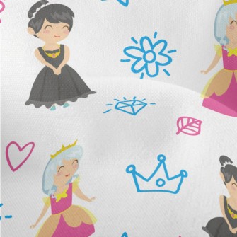 Hand Drawn Pattern Princess Lightweight Performance Linen