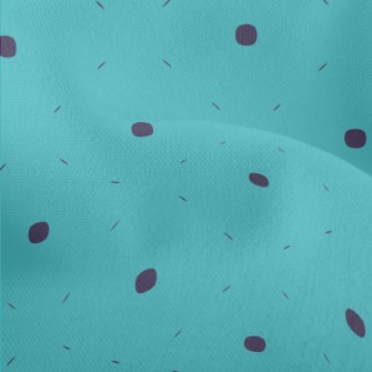 Blue Polka Dot Pattern Lightweight Performance Linen