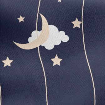 Wavy Night Sky Jersey Backed Fleece