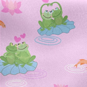 Two Frogs In Love Jersey Backed Fleece