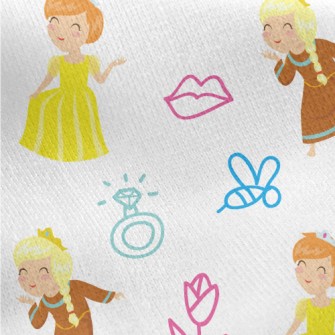 Short Hair Princess And Long H Jersey Backed Fleece