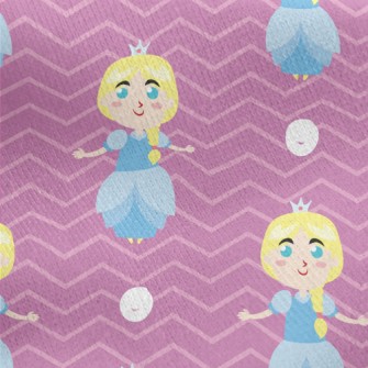 Blonde Blue-eyed Princess Jersey Backed Fleece