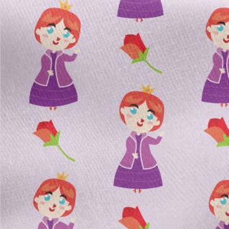 Elegant Red-haired Princess Jersey Backed Fleece