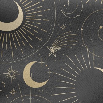 Mysterious Night Sky Pattern Jersey Backed Fleece