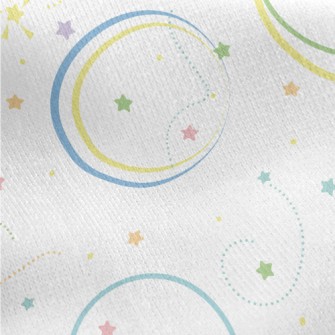 Playful Colorful Starry Sky Jersey Backed Fleece