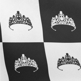 Black And White Plaid Princess Pongee