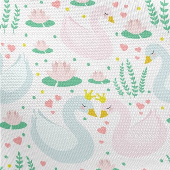 Swan Prince And Princess In Lo Pongee