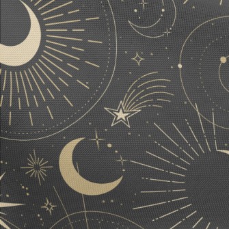 Mysterious Night Sky Pattern Pongee