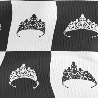 Black And White Plaid Princess Stretch Jersey