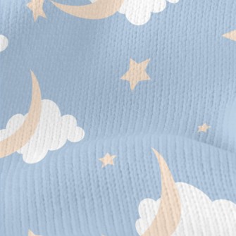 Light Blue Night Sky Stretch Jersey