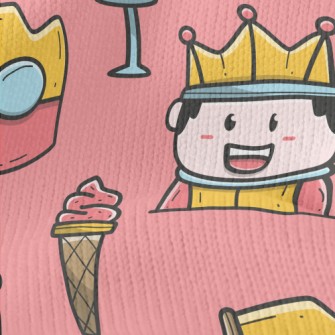 Hand Drawn Cartoon King Stretch Jersey