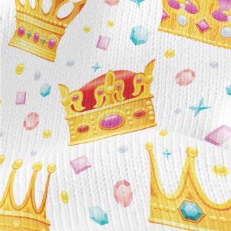 Cartoon Crown With Jewels Stretch Jersey