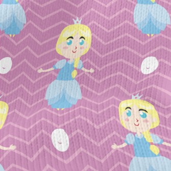 Blonde Blue-eyed Princess Stretch Jersey