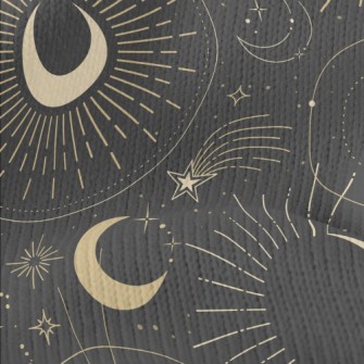Mysterious Night Sky Pattern Stretch Jersey