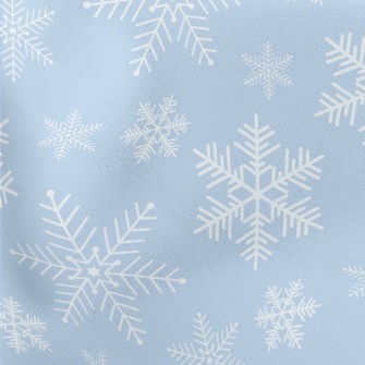 Snowflakes Are Falling Lightweight Cotton Poplin