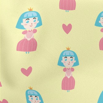 Cute Blue-haired Princess Lightweight Cotton Poplin