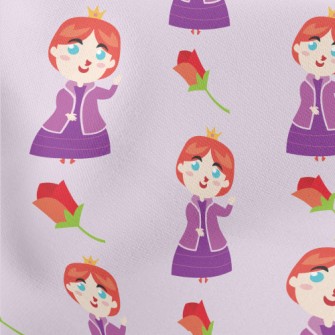 Elegant Red-haired Princess Lightweight Cotton Poplin