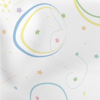 Playful Colorful Starry Sky Lightweight Cotton Poplin
