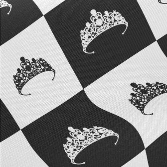 Black And White Plaid Princess Midweight Cotton Poplin