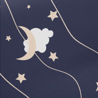 Wavy Night Sky Midweight Cotton Poplin