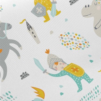 Fire-breathing Dragon And Cast Midweight Cotton Poplin