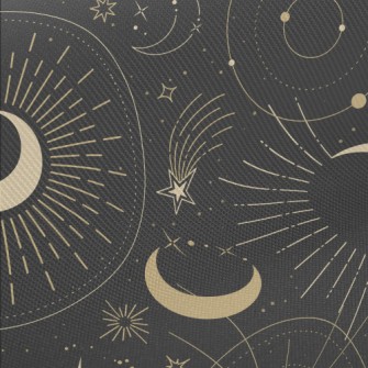 Mysterious Night Sky Pattern Midweight Cotton Poplin