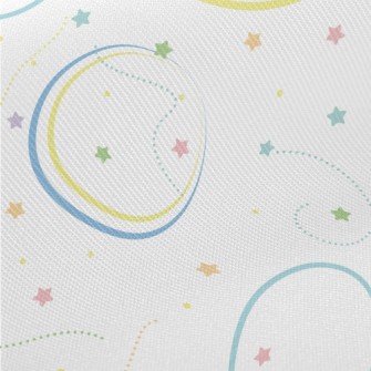 Playful Colorful Starry Sky Midweight Cotton Poplin