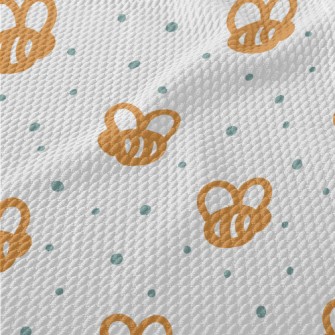 Simple Lines Of Bees Birdseye Piqué