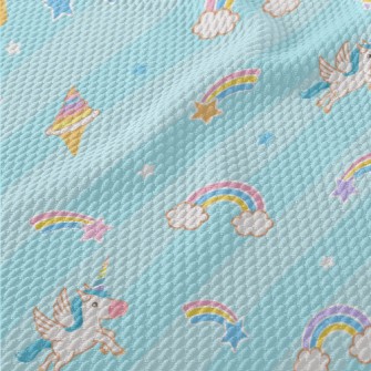 Unicorn And Ice Cream Flying I Birdseye Piqué