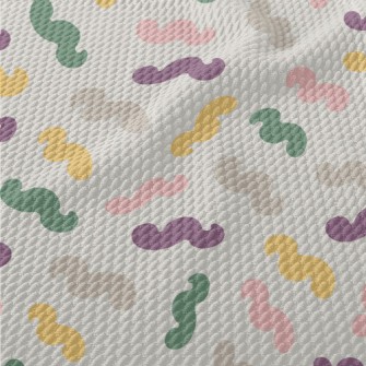 Colorful Irregular Curved Shap Birdseye Piqué