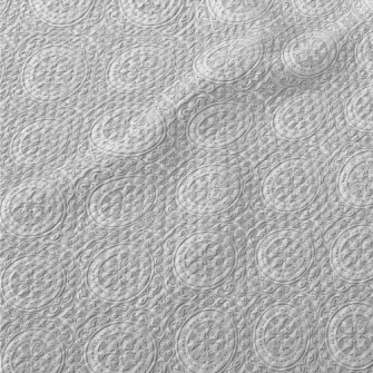 Silver-grey Three-dimensional  Birdseye Piqué