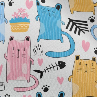 Striped Cats Chiffon