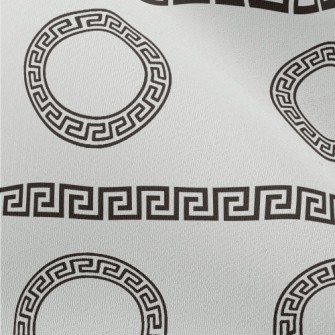 Greek Style Circular Geometric Chiffon