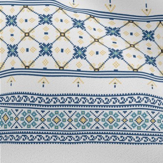 Blue Ethnic Decorative Pattern Chiffon