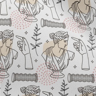 Ancient Greek Sculpture Patter Chiffon