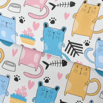 Striped Cats Waterproof Oxford