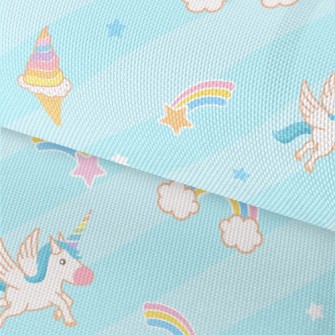 Unicorn And Ice Cream Flying I Waterproof Oxford