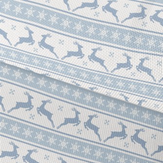 Silhouette Elk With Snowflakes Waterproof Oxford