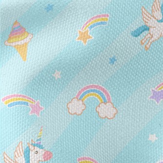 Unicorn And Ice Cream Flying I Waterproof Canvas