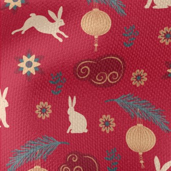 New Year&#39;s Rabbit Pattern Waterproof Canvas