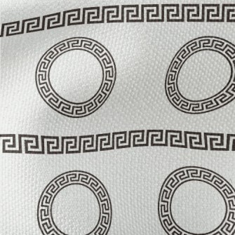 Greek Style Circular Geometric Waterproof Canvas
