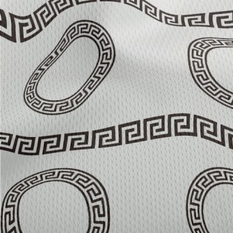 Greek Style Circular Geometric Athletic Mesh Flat Back