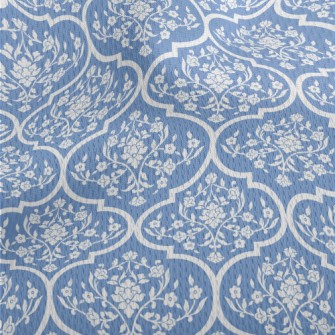 Blue And White Porcelain-like  Athletic Mesh Flat Back
