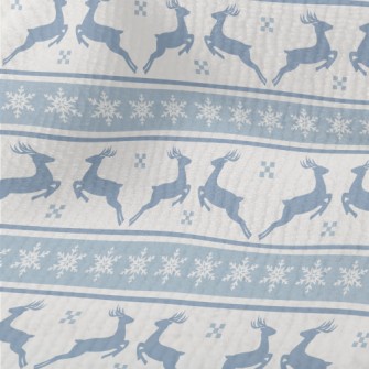 Silhouette Elk With Snowflakes Terry