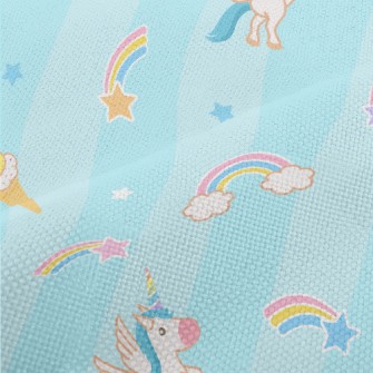 Unicorn And Ice Cream Flying I Performance Linen