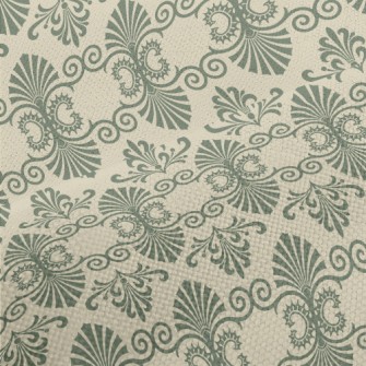 Beautiful Blue Floral Satin Performance Linen