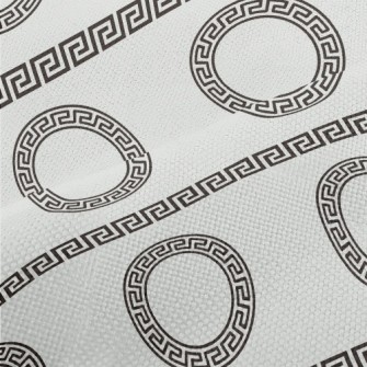 Greek Style Circular Geometric Performance Linen