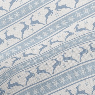 Silhouette Elk With Snowflakes Performance Linen