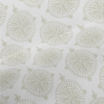 Compass On Vintage Nautical Ma Performance Linen